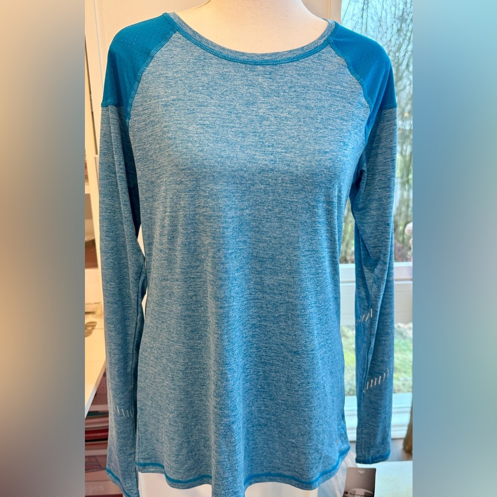 Champion Vapor Performance Long Sleeve Shirt - Blue, Size L, NWT